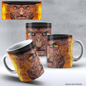 Arte 3D para Sublimação Anos 80 Freddy Krueger