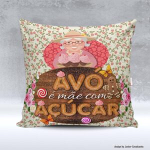 Kit de Artes para Sublimação Dia das Mães 147 Avó é Mãe com Açúcar