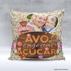 Kit de Artes para Sublimação Dia das Mães 150 Avó é Mãe com Açúcar Foto