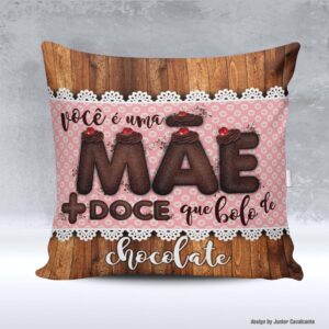 Kit de Artes para Sublimação Dia das Mães 076 Mãe Doce Bolo Chocolate