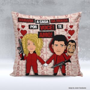 Kit de Artes para Sublimação Dia dos Namorados 088 La Casa de Papel Denver e Mônica