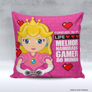 Kit de Artes para Sublimação Dia dos Namorados 095 Peach Melhor Namorada Gamer