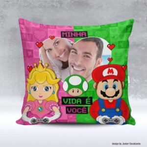 Kit de Artes para Sublimação Dia dos Namorados 097 Gamer Mario e Peach Foto