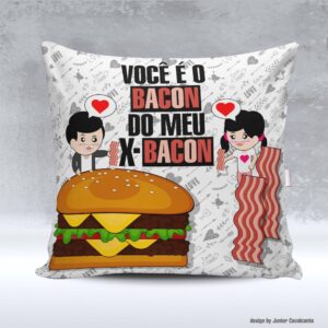 Kit de Artes para Sublimação Dia dos Namorados 001 Bacon do Meu X-Bacon