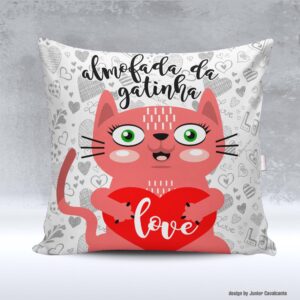 Kit de Artes para Sublimação Dia dos Namorados 034 Gatinha