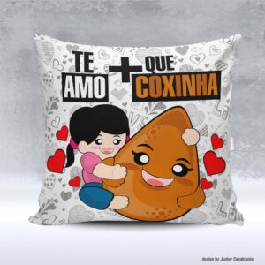 Kit de Artes para Sublimação Dia dos Namorados 045 Te Amo Mais que Coxinha