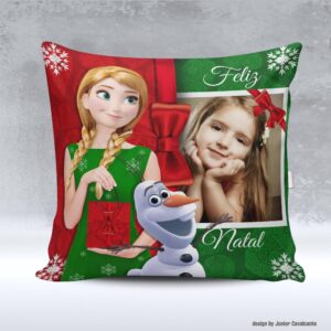 Kit de Artes para Sublimação Natal 094 Feliz Natal Frozen Anna Foto