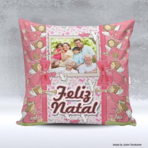 Kit de Artes para Sublimação Natal 114 Feliz Natal Anjos Foto