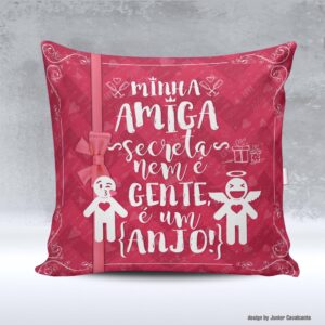 Kit de Artes para Sublimação Natal 117 Amiga Secreta Anjo