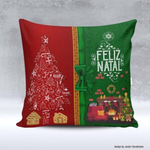 Kit de Artes para Sublimação Natal 127 Feliz Natal Papai Noel