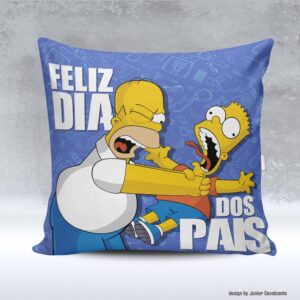 Kit de Artes para Sublimação Dia dos Pais 136 Homer e Bart Simpson