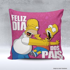 Kit de Artes para Sublimação Dia dos Pais 137 Homer e Bart Simpson