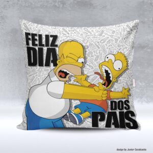 Kit de Artes para Sublimação Dia dos Pais 138 Homer e Bart Simpson