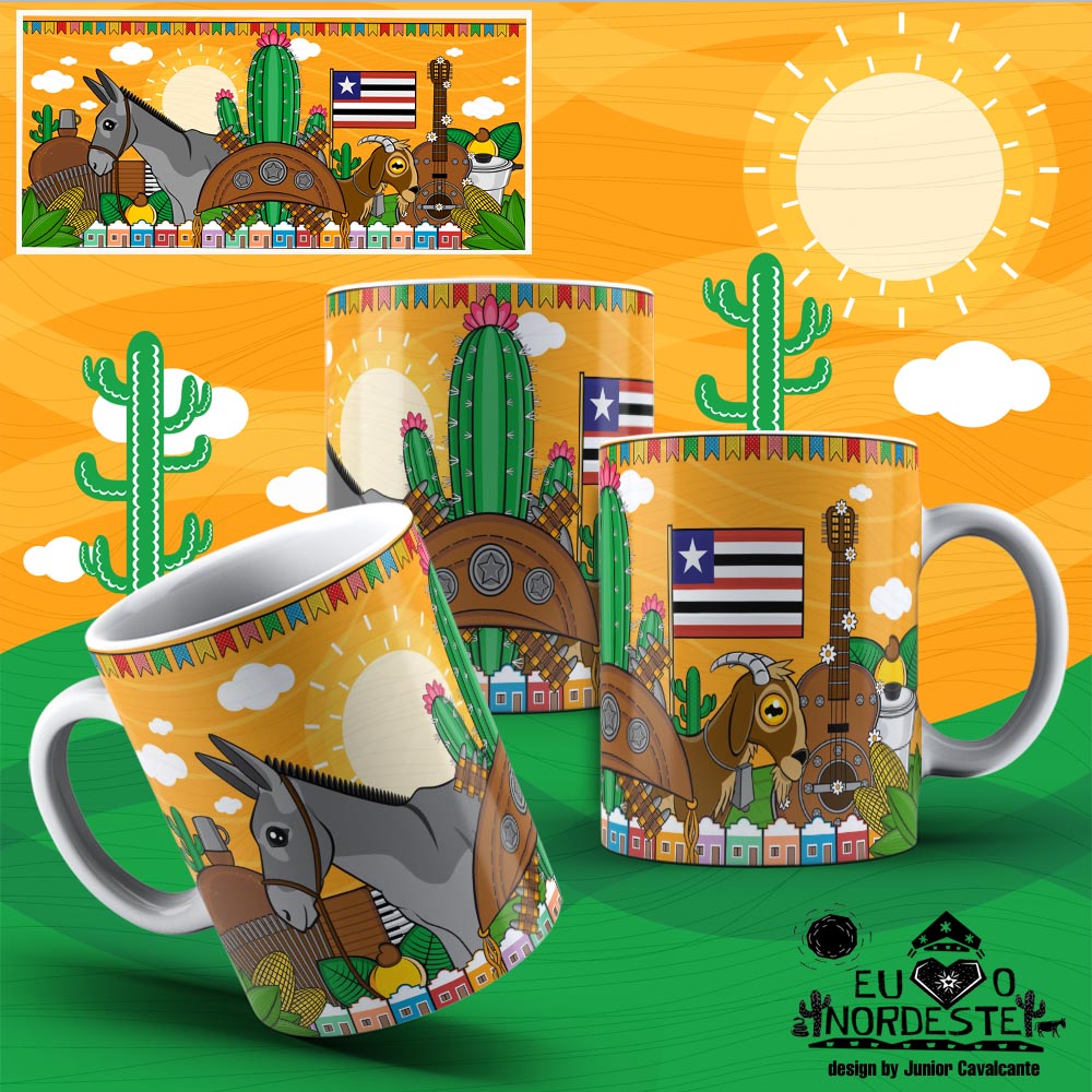 Arte para Sublimação em Caneca Nordeste Colors Maranhão